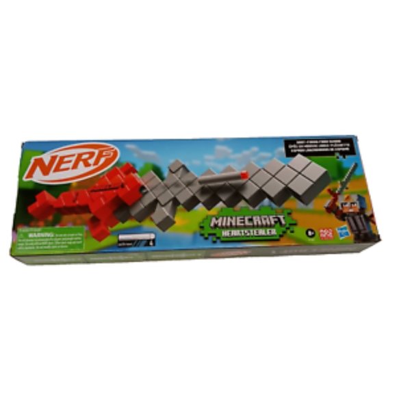 Nerf Minecraft Heartstealer Sword, 4 Nerf Elite Foam Darts, Foam Blade, Dart - Picture 1 of 4